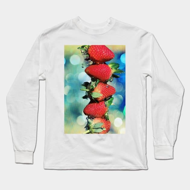 Berry Bokeh Long Sleeve T-Shirt by micklyn